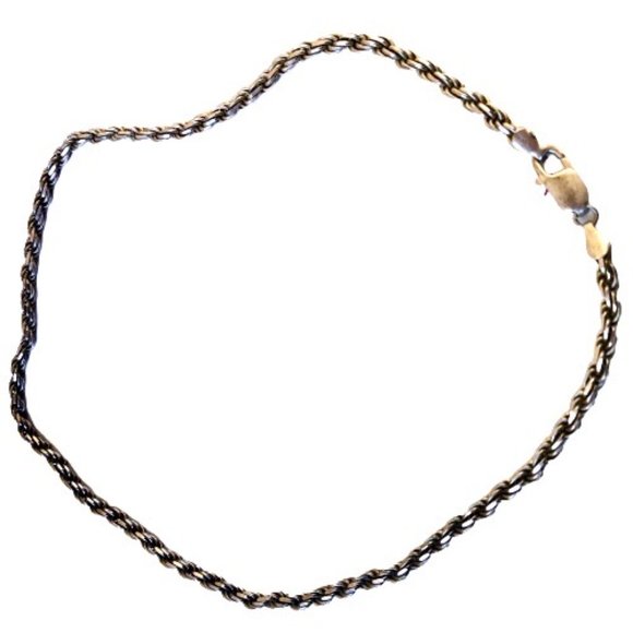 Aurafin Italy Sterling Silver 925 Braided Chain Lobster Clasp 18" - Picture 3 of 11